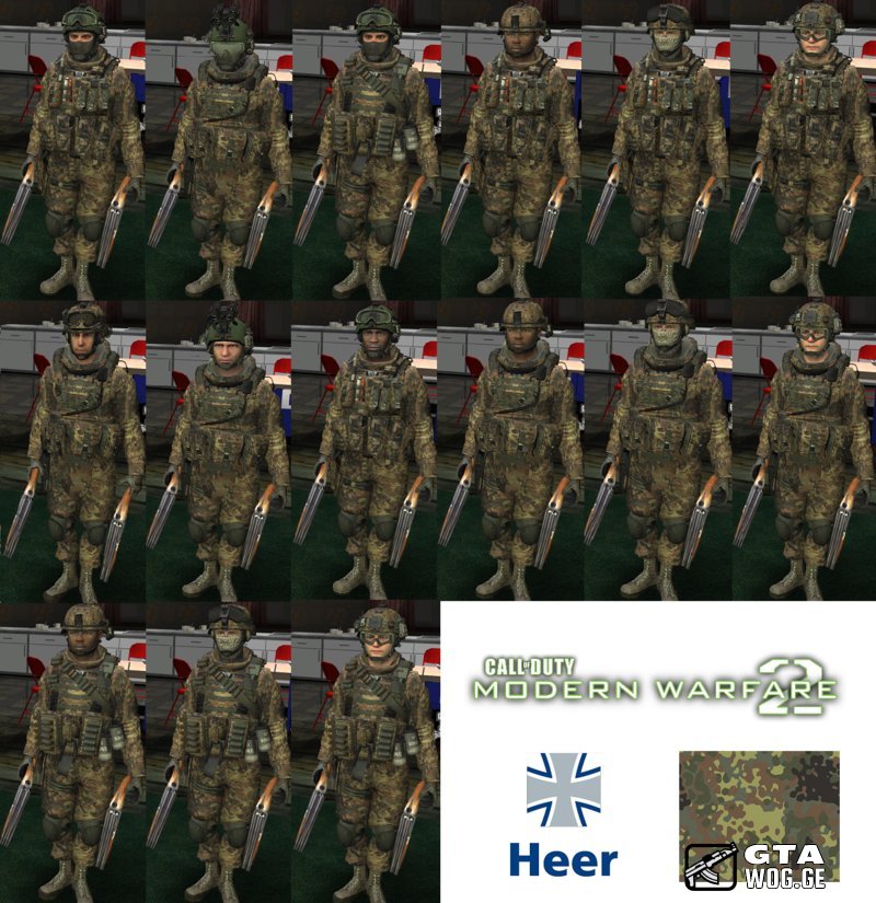 [GTA.WOG.GE] Call Of duty skin pack for ARMY GTA:SAN ANDREAS