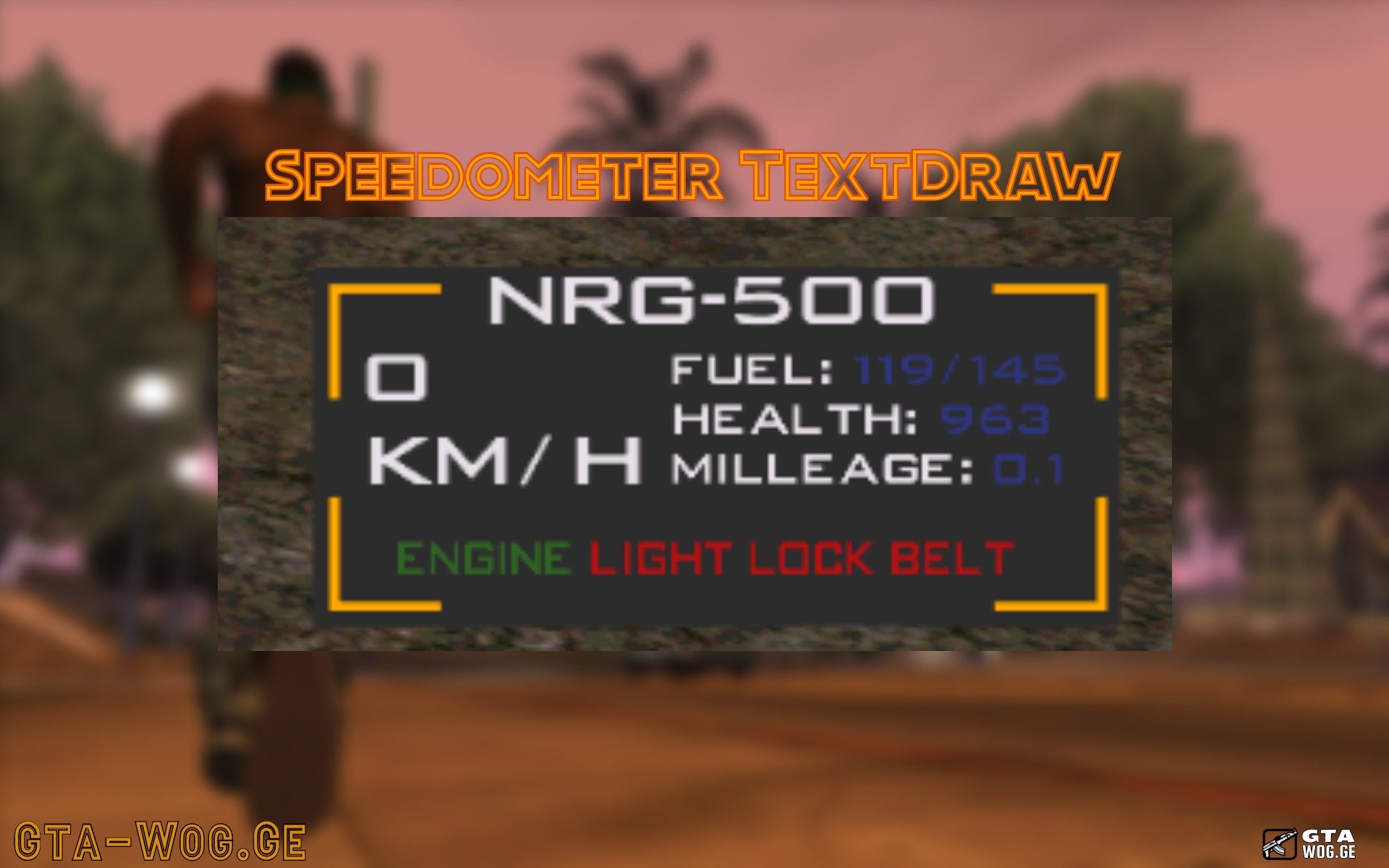 [TextDraws] Speedometer TextDraw