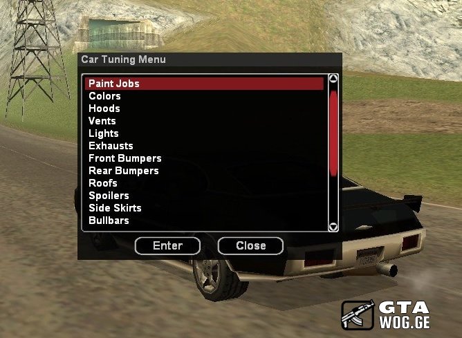 Car Tuning Menu - მანქანის ტუნინგ მენიუ